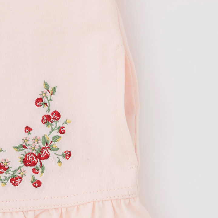 Wild Strawberry Embroidery Cardigan,Pearl white, medium image number 3