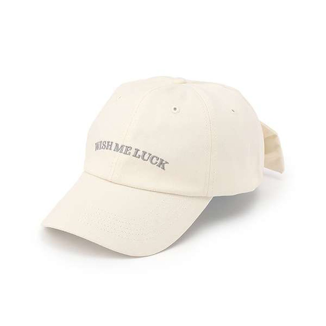 Back Ribbon Cap,Ivory, large image number 0