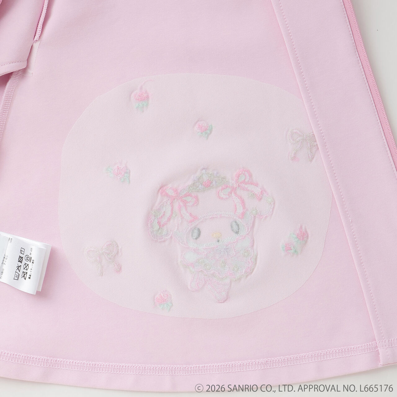 My Melody / My Sweet Piano Front Zip One-Piece Dress,Pink, large image number 9