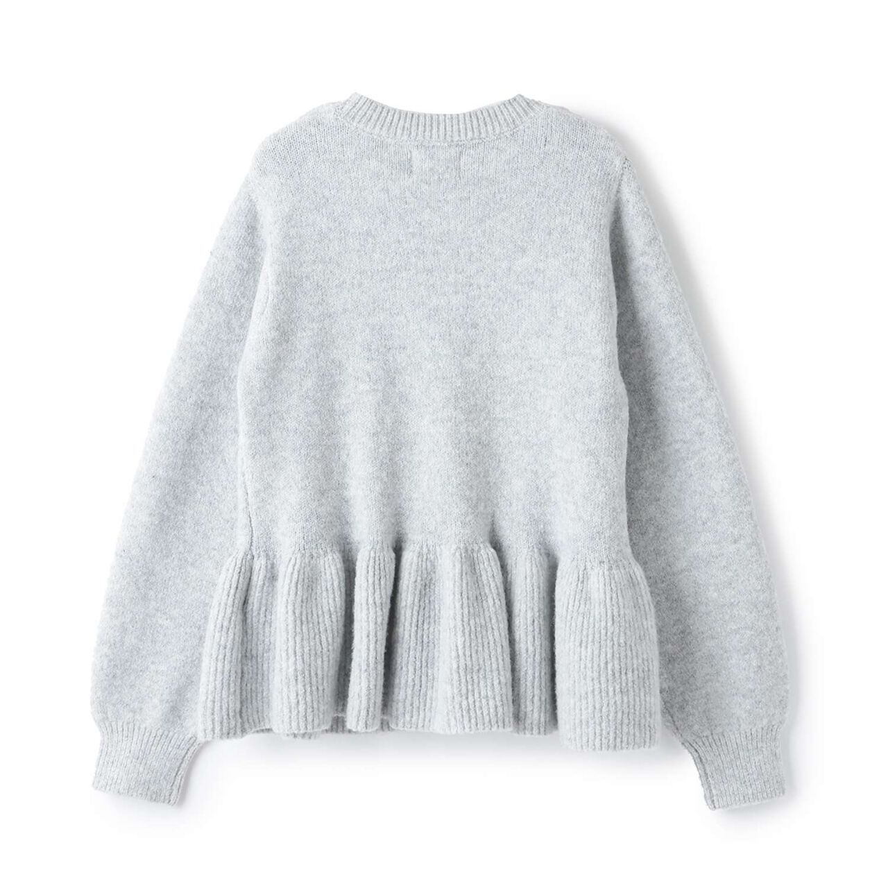 Fluffy and Soft Floral Pearl Knitwear,Ivory, large image number 1