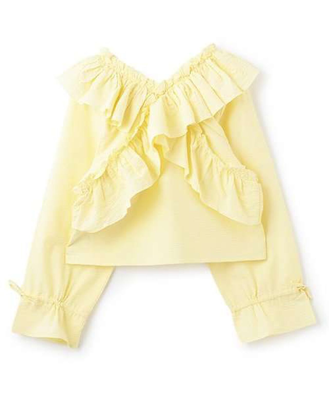 Black Frill Blouse,Light blue, large image number 11