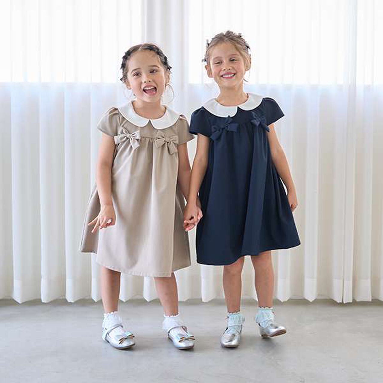 [Occasion-Ready] Round Collar One-Piece Dress with Ribbon,Mint, large image number 11