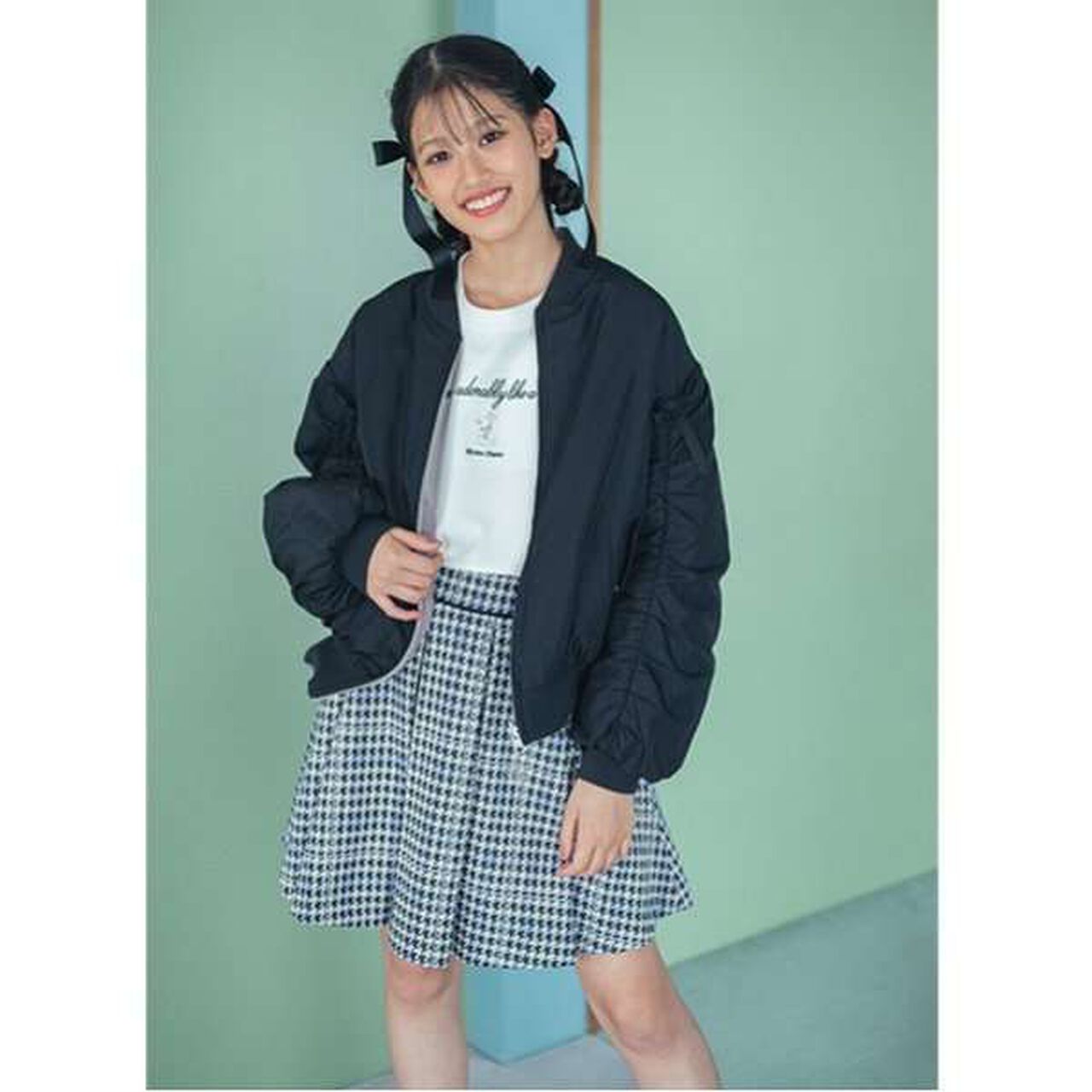 Houndstooth Jacquard Skirt Pants,Mocha tea, large image number 8