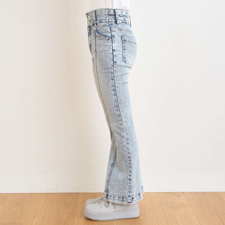 [Cool Touch] Style-Up Flare Denim Pants,Turquoise, medium image number 12