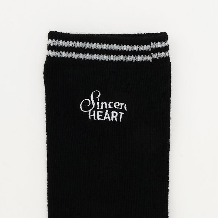 Line Logo Knee-High Socks,Black, medium image number 1