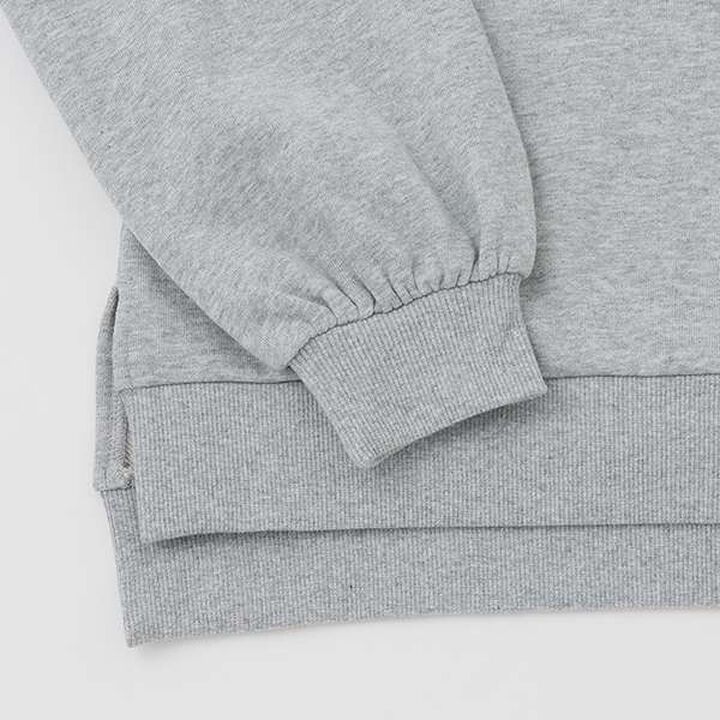 Sweatshirt with Shoulder Ribbons and Necklace,Black, medium image number 10