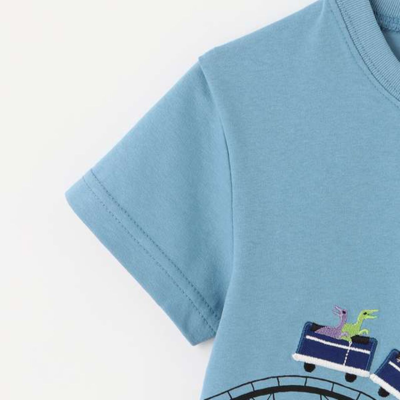 Dinosaur Roller Coaster Short Sleeve T-Shirt,Yellow, large image number 6