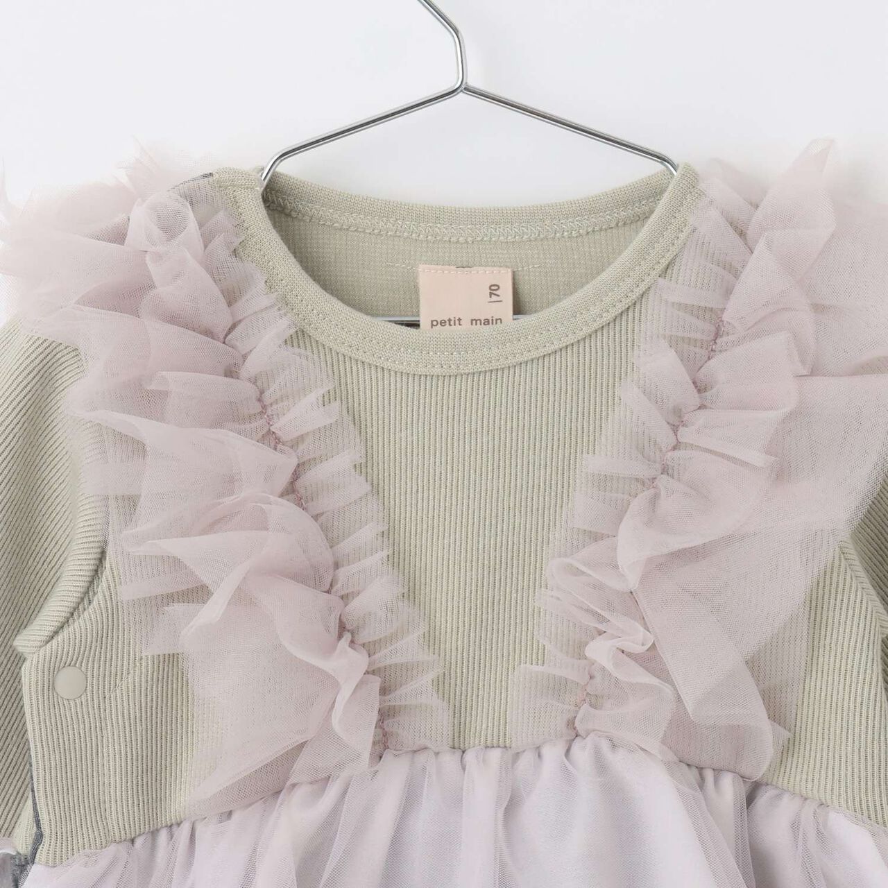 Tulle Frill Coverall,Light gray, large image number 5