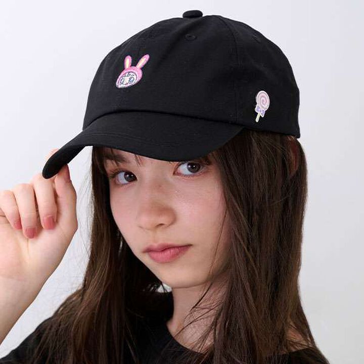 Berie-chan Cap (with Pin Badge),Black, medium image number 0
