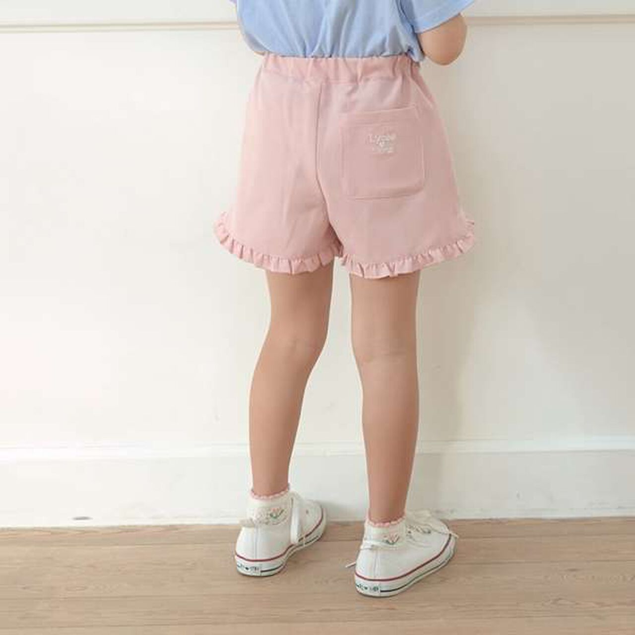 Frill Hem Shorts,Ivory, large image number 4