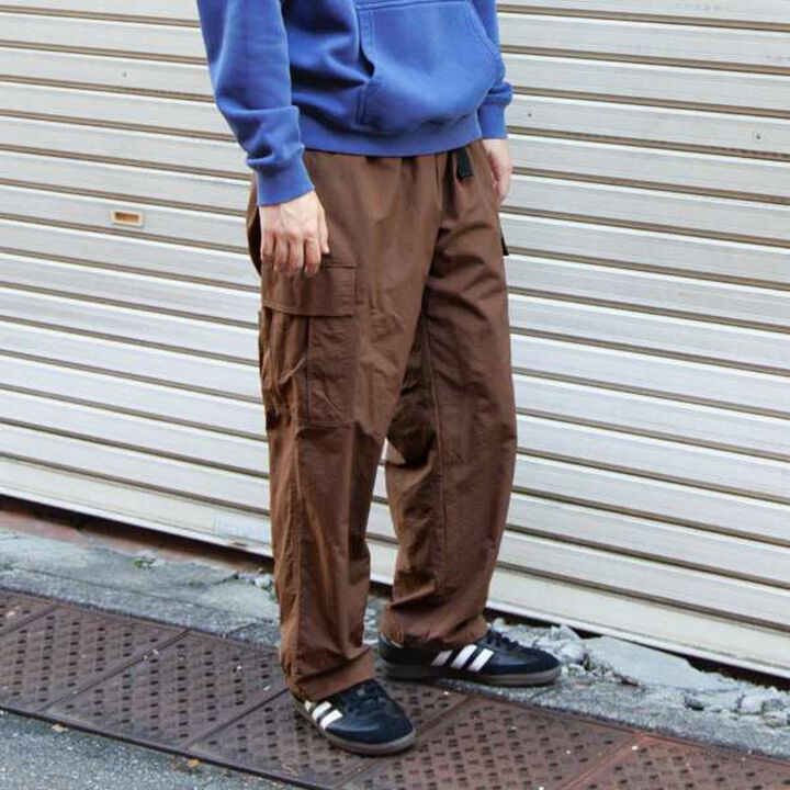 [Adult Size Available] Warm Nylon Brushed Lined Cargo Pants,, medium