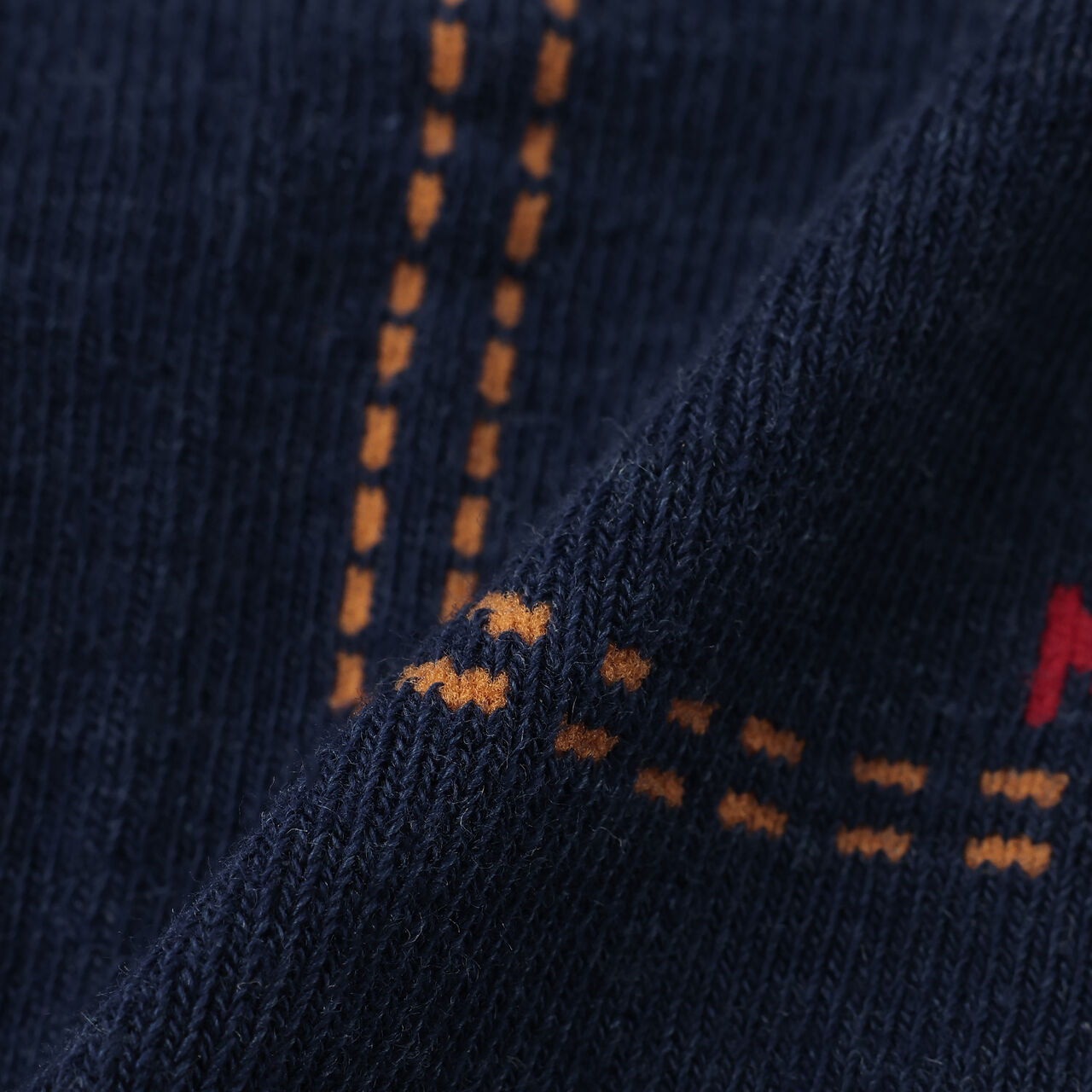 [Made in Japan] Hip Bear Braided 3/4 Length Leggings,Navy, large image number 5