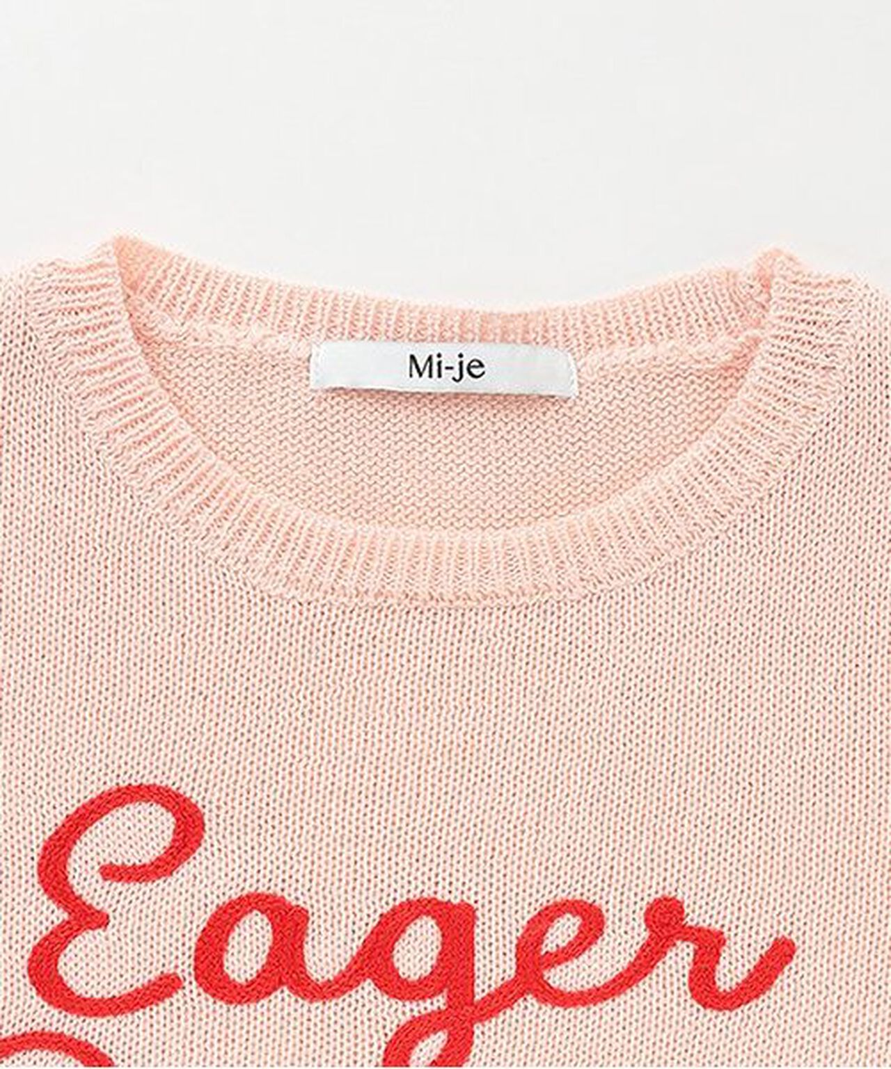 Chain Embroidered Logo Short-Sleeve Knitwear,Lime, large image number 5