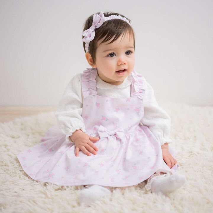 [Box Included] Floral Print Apron & Headband Set,, medium
