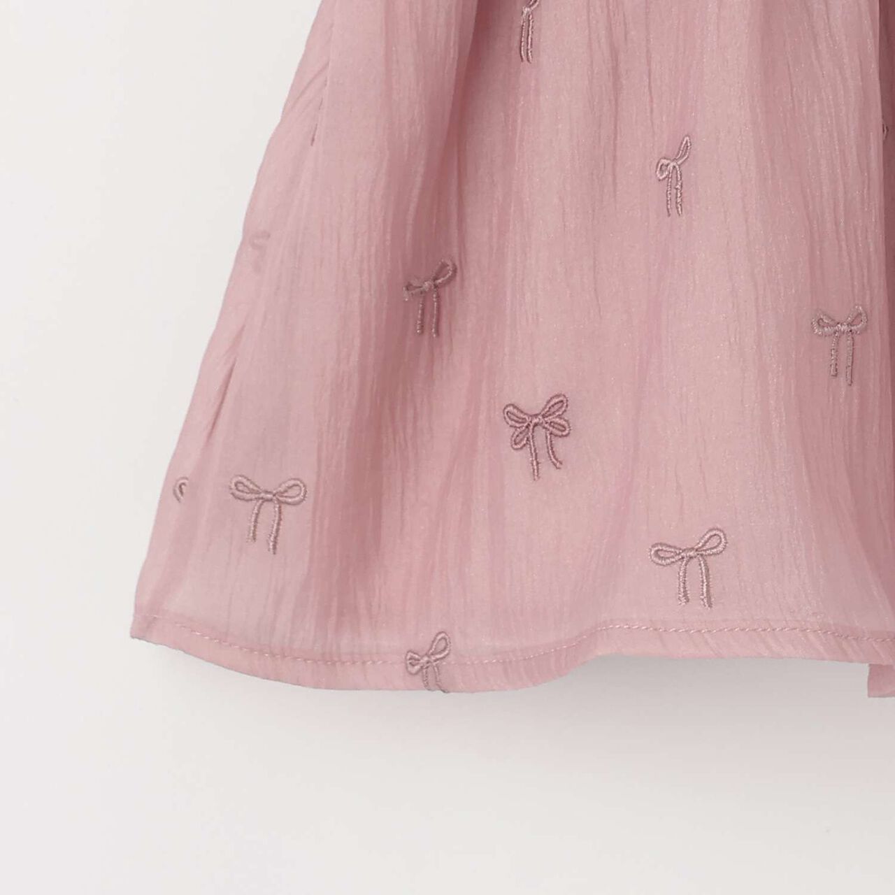 Ribbon Embroidery Outfit Set,Black, large image number 6