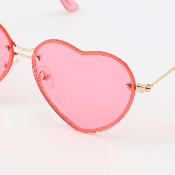 [UV] Heart-Shaped Sunglasses,Pink, medium image number 2