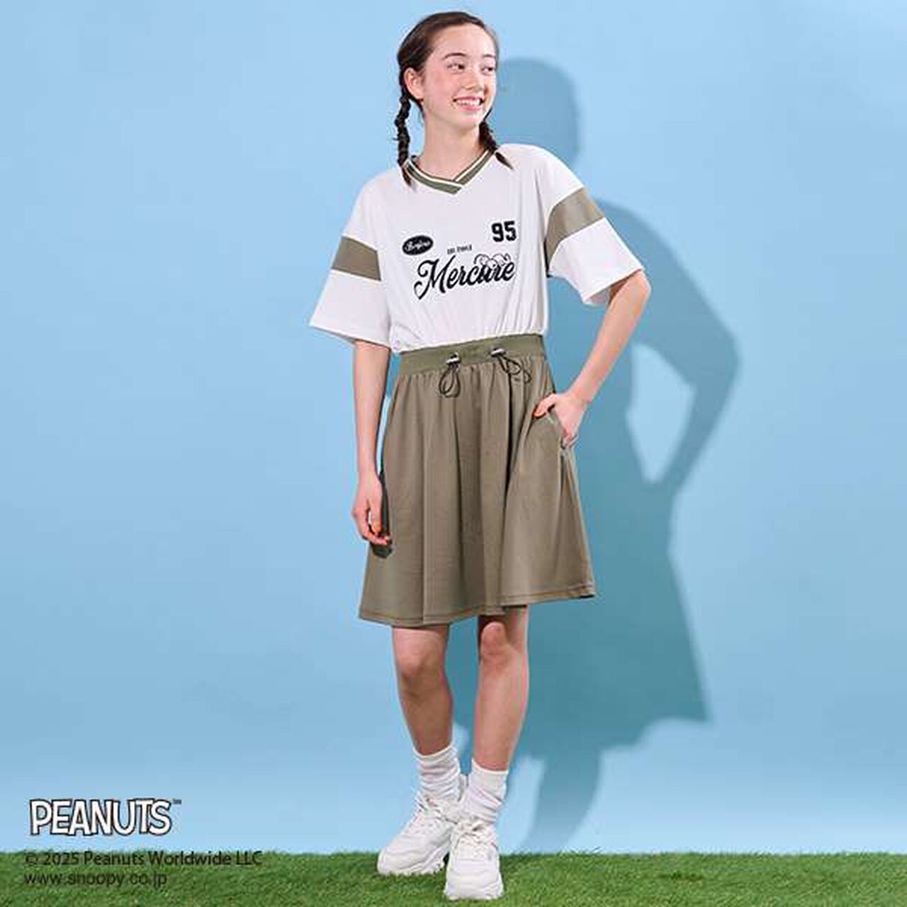 [PEANUTS] [Cool Touch] Docking Cut One-Piece Dress,Khaki, large image number 18