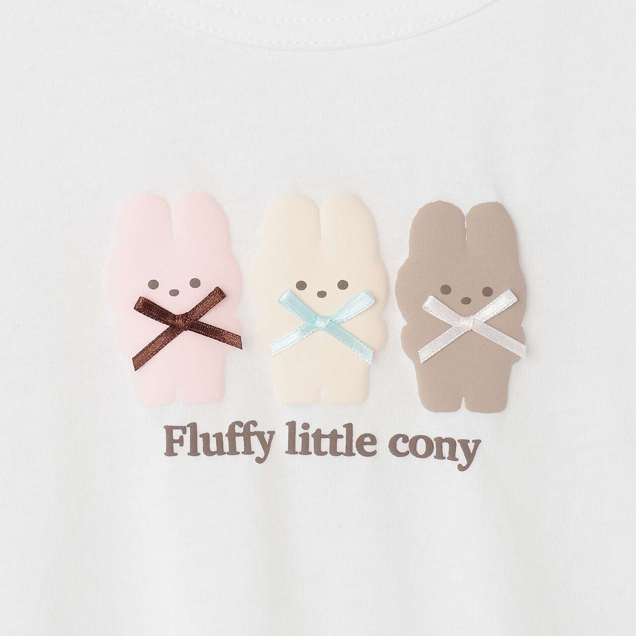[Muteki T] Cotton 100% Stain-Resistant UV Quick-Dry Puffed Print Ribbon T-Shirt for Girls Kids,Blue gray, large image number 14