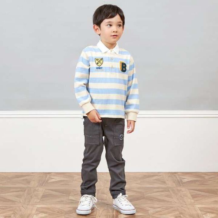 KPBOY Twill Stretch Brushed-Lining Pants [80-150],Green, medium image number 4