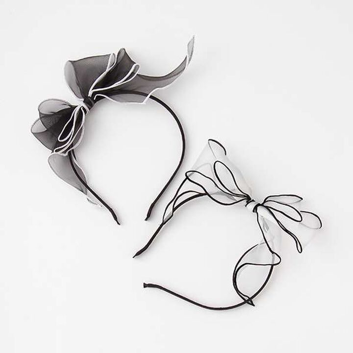 Chiffon Headband,Black, medium image number 3