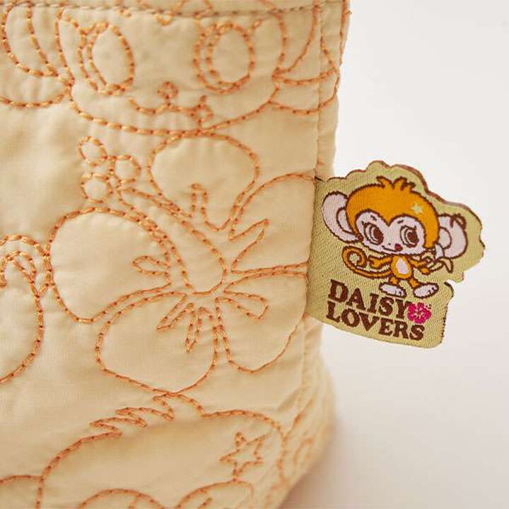 Lucky All-Over Pattern Embroidered Drawstring Tote,Orange, medium image number 6