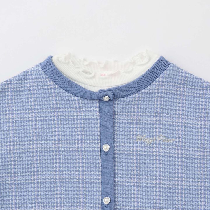 [Popular Item Restocked] [Not Available at Physical Stores] Cut Jacquard Check Layered Style Pullover,Black, medium image number 2
