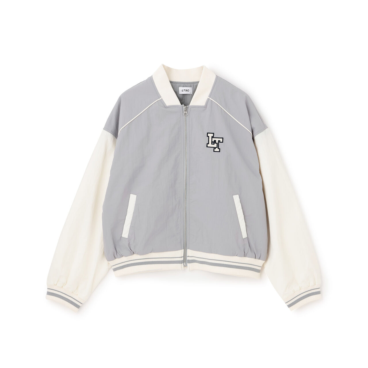 LTXC Water-Repellent Padded Varsity Jacket,Gray, large image number 12
