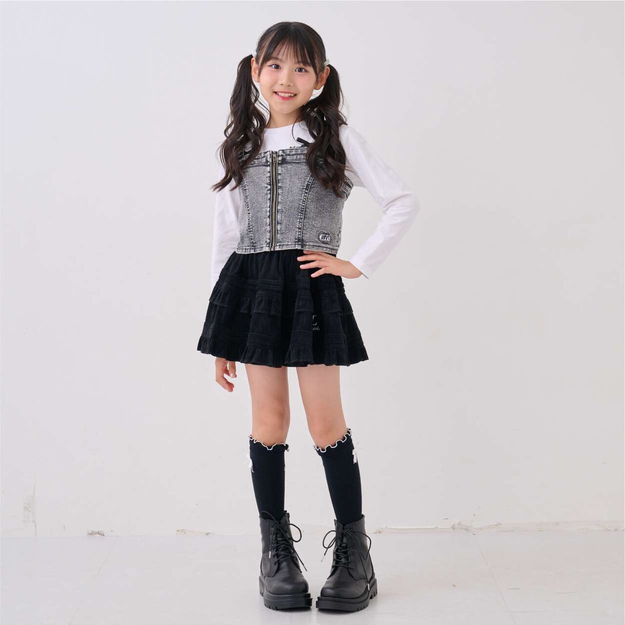 Denim Bustier,Blue, large image number 2