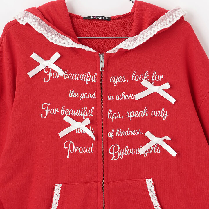 Lace Point Hoodie,Medium gray, medium image number 12