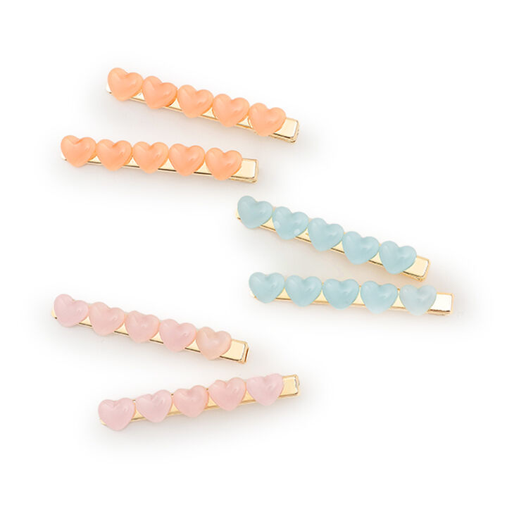 Mini Heart Clips (Set of 2),Pink, medium image number 4