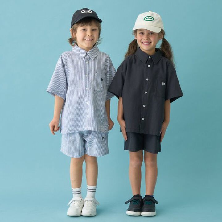 [Coordinatable Setup] Oversized Silhouette Assorted Short-Sleeve Shirt,Blue, medium image number 18