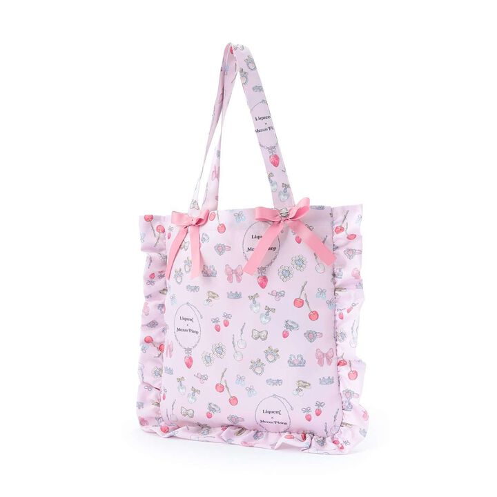 [Liquem] Frilled Tote Bag with Pattern,, medium