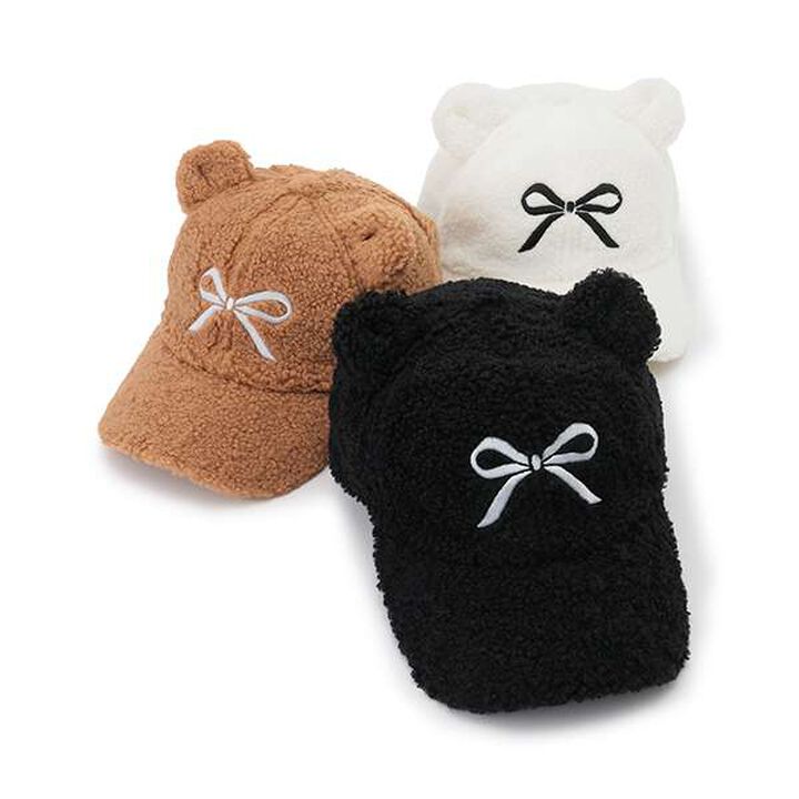 Bear Ear Boa Cap,Off white, medium image number 7