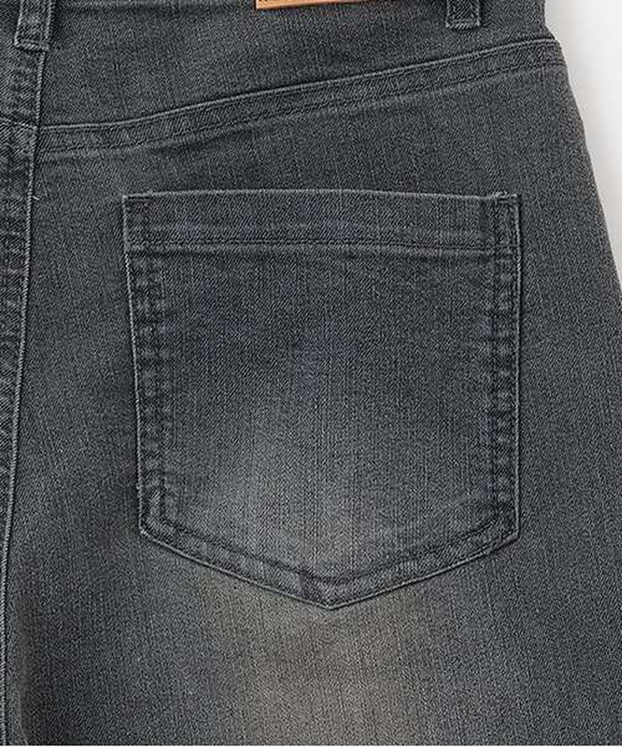 Fringe Denim Flare Pants,Light blue, large image number 4
