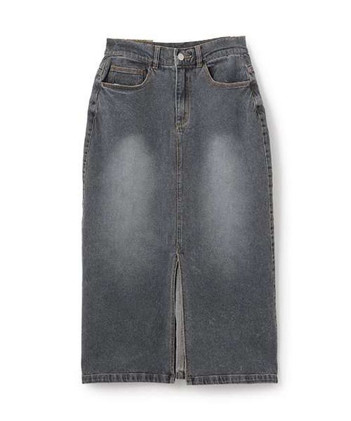 Denim Long Skirt,Gray, medium image number 12