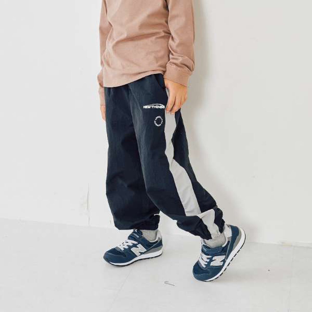 [Set Up Compatible] Striped Nylon Track Pants,Black, large image number 11