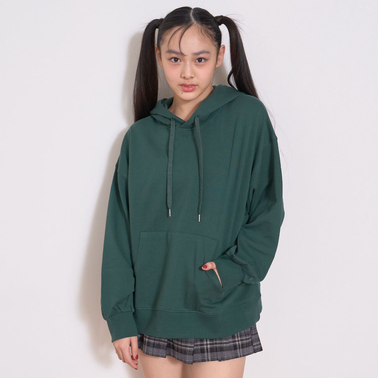 Wool Lined 100% Cotton Pullover Parka,Green, large image number 0