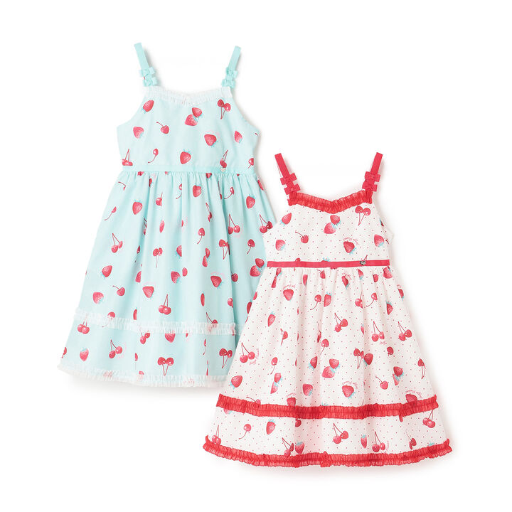 Strawberry Cherry Polka Dot Camisole Dress,Off white, medium image number 9