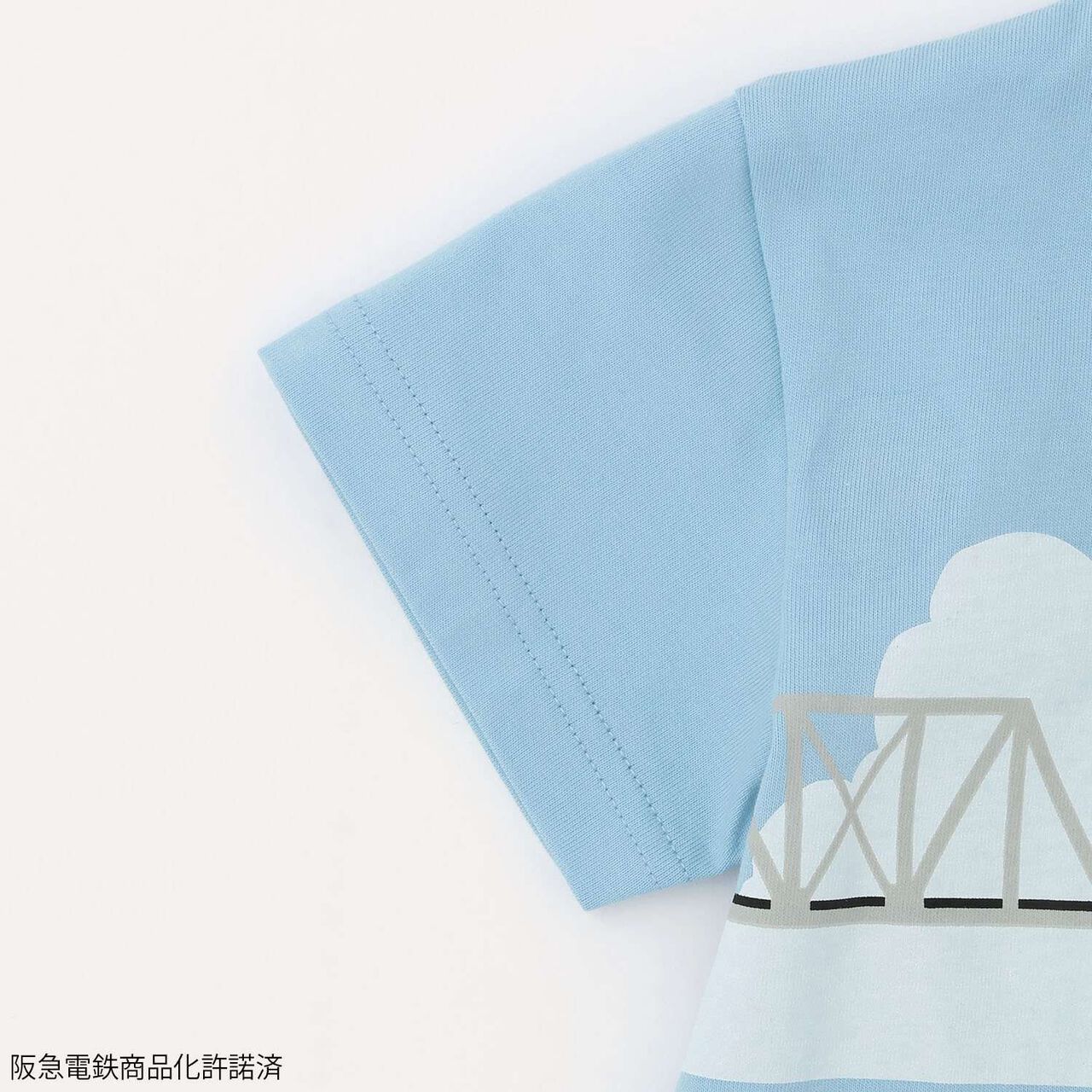 Hankyu Train Overpass Short Sleeve T-Shirt,Yellow, large image number 3