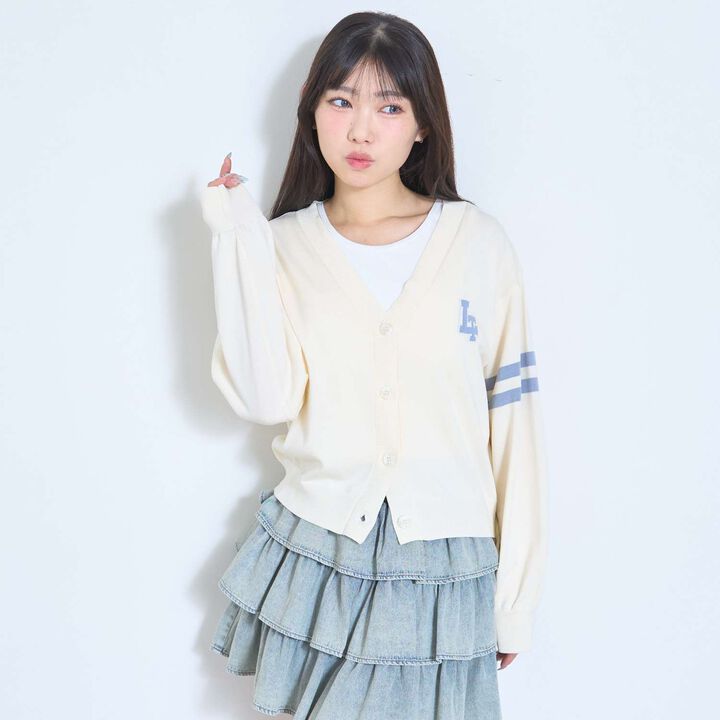 [UV/Washable] Back Logo Cardigan,Yellow, medium image number 2