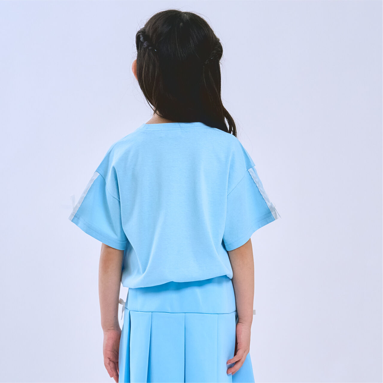 [Cool Touch] Short-Sleeve T-Shirt with Sleeve Ribbon,Red, large image number 3