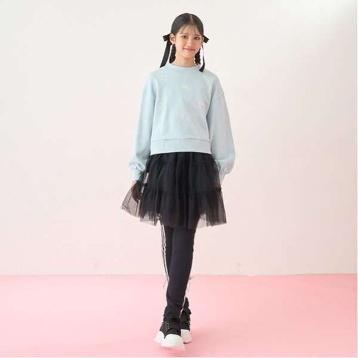 Fluffy Frill Tulle Skirt,Black, medium image number 4