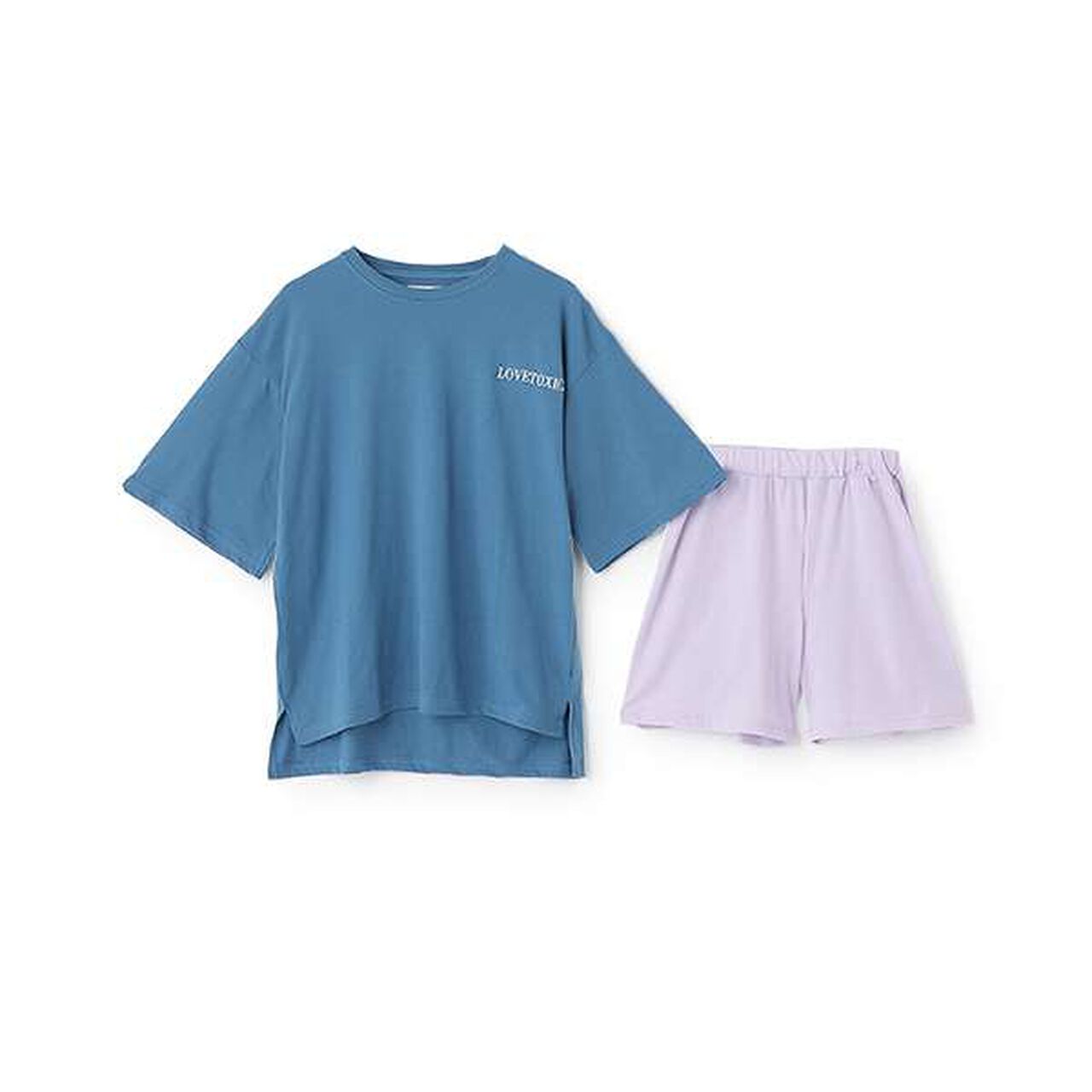 Short-Sleeve Shorts Set,Purple, large image number 4