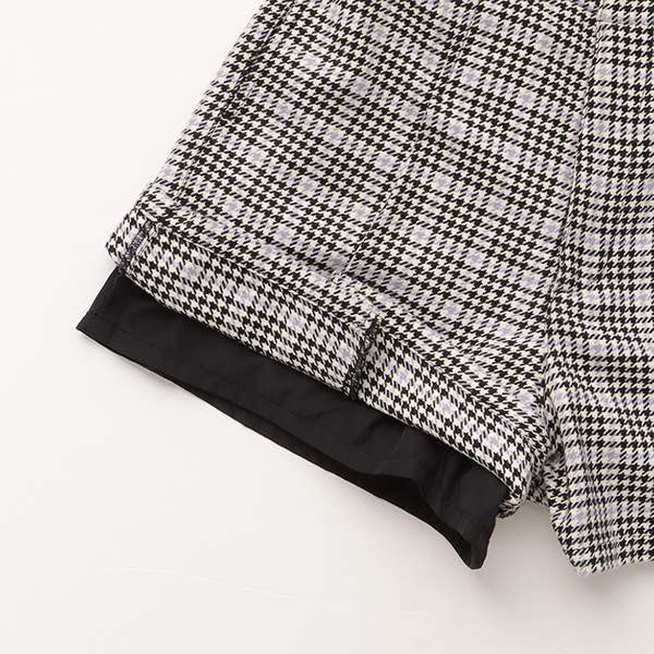 Houndstooth Shorts,Black, large image number 9