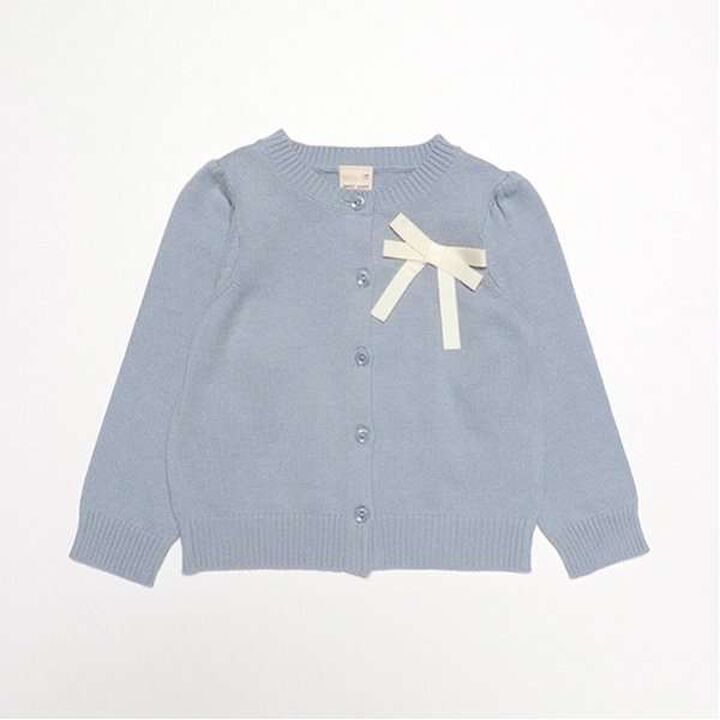 Ribbon Knit Cardigan,Sax blue, medium image number 14