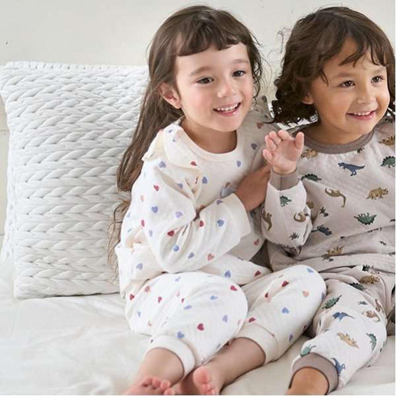 Girls' Quilted Pajamas,Light pink, large image number 21