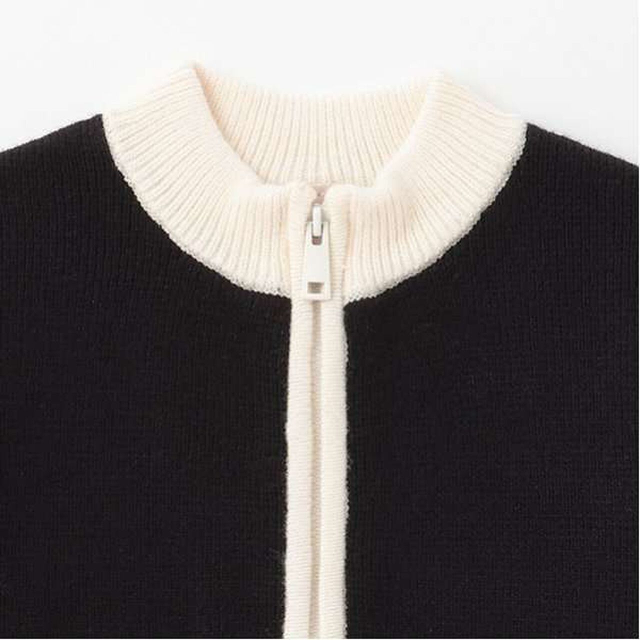 Knit Track Jacket,Beige, large image number 3