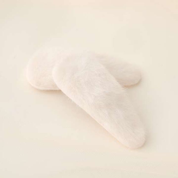 Fluffy Hair Clip 2-Piece Set,Mint, medium image number 2