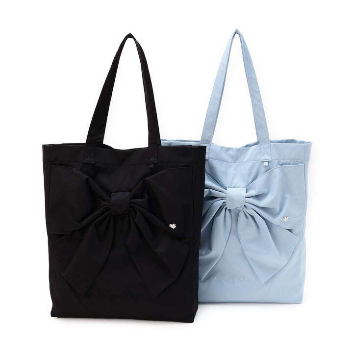 BIG Ribbon Tote♪,Light blue, medium image number 6