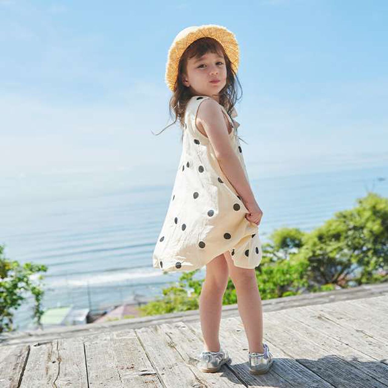 [Link] Ribbon Balloon Dress (Kids),Pearl white, large image number 10